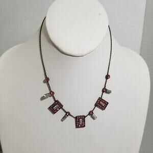 Park Lane cubic zirconia bronze necklace pink 1.1939